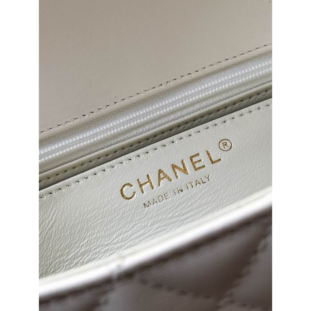 Chanel coco flap bag leather lambskin 12.5x20x6cm Bags