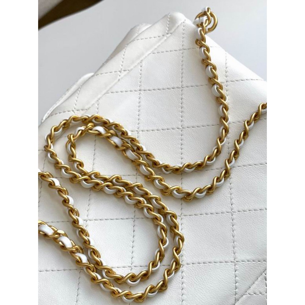 Chanel hobo backpack 24.5x18.8cm leather lambskin 