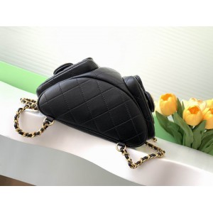 Chanel hobo backpack 24.5x18.8cm leather lambskin 