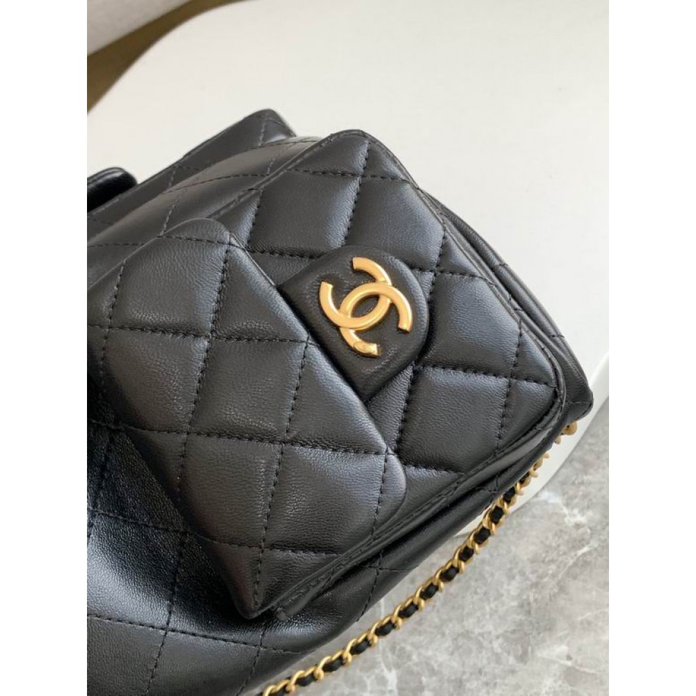 Chanel hobo backpack 24.5x18.8cm leather lambskin 