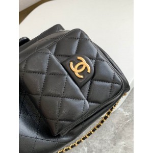 Chanel hobo backpack 24.5x18.8cm leather lambskin 