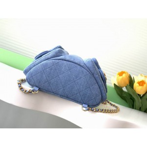 Chanel hobo backpack 24.5x18.8cm denim 