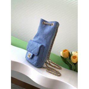 Chanel hobo backpack 24.5x18.8cm denim 