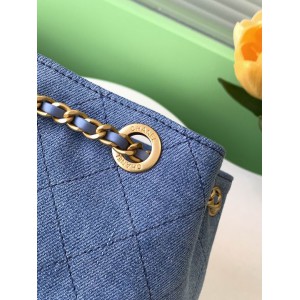 Chanel hobo backpack 24.5x18.8cm denim 