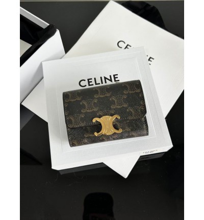 Celine wallet 10x7.5x3cm leather