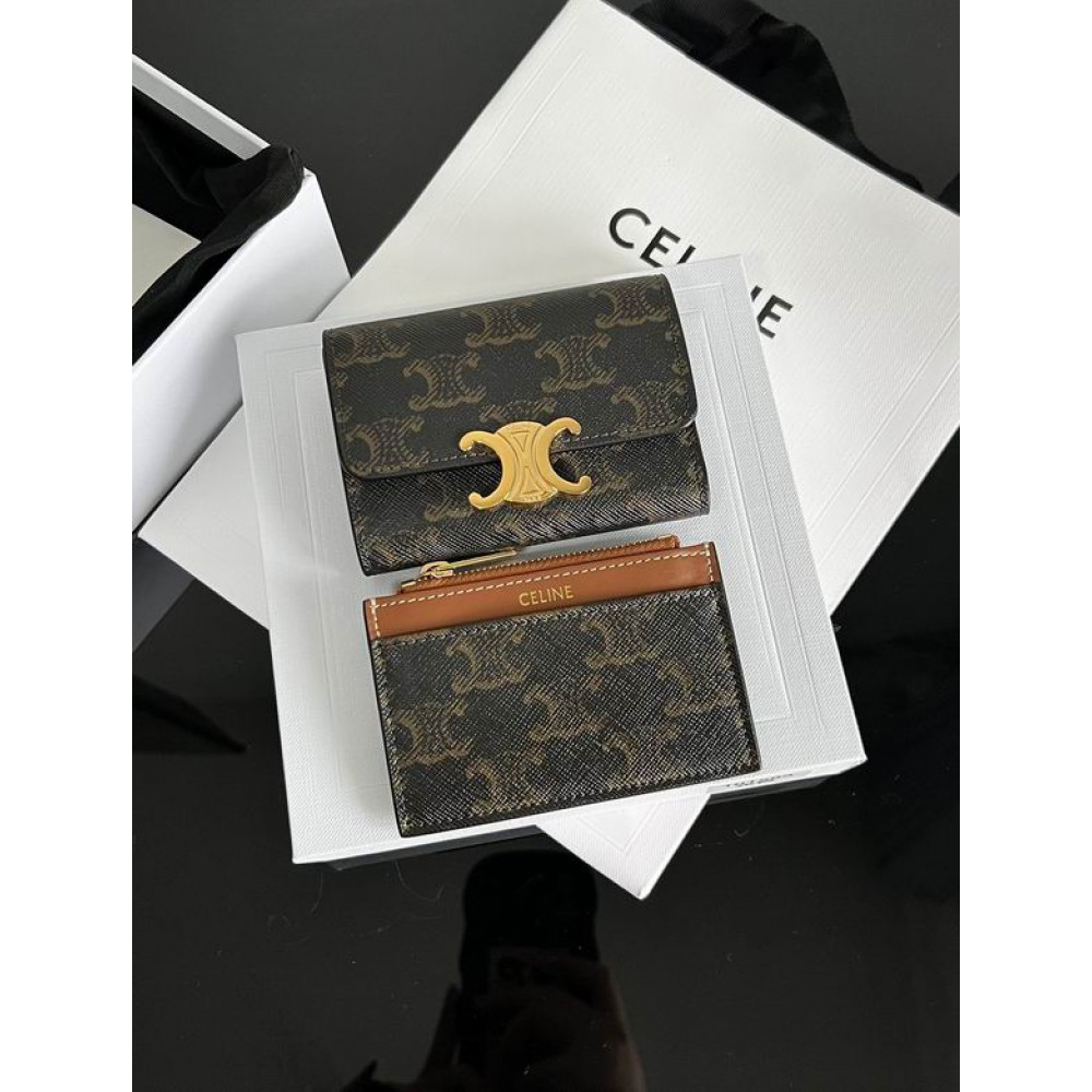 Celine wallet 10x7.5x3cm leather Accesories