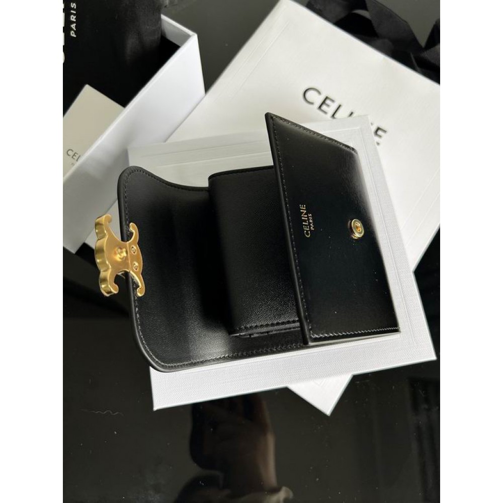 Celine wallet 10.5x8.5x4cm leather Accesories