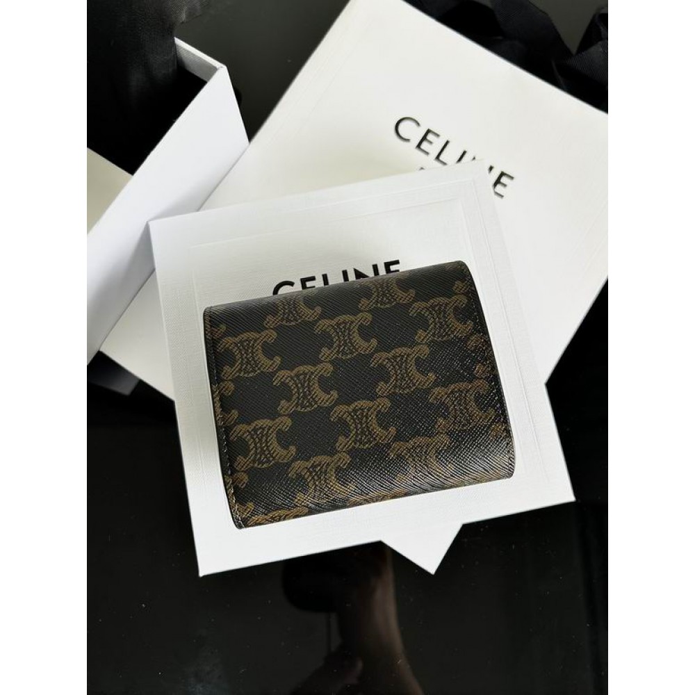 Celine wallet 10.5x8.5x4cm leather Accesories