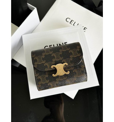 Celine wallet 10.5x8.5x4cm leather