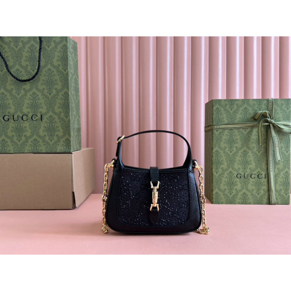 Gucci Jackie 1961 GG crystal mini bag 675799 19x13x3cm Bags