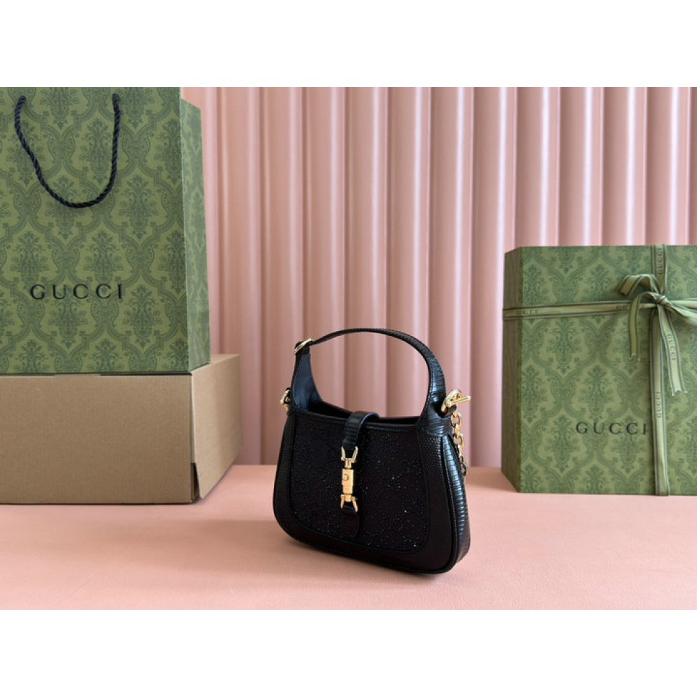 Gucci Jackie 1961 GG crystal mini bag 675799 19x13x3cm Bags