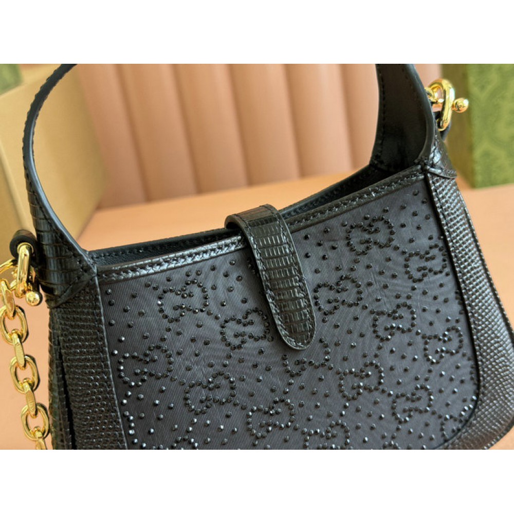 Gucci Jackie 1961 GG crystal mini bag 675799 19x13x3cm Bags
