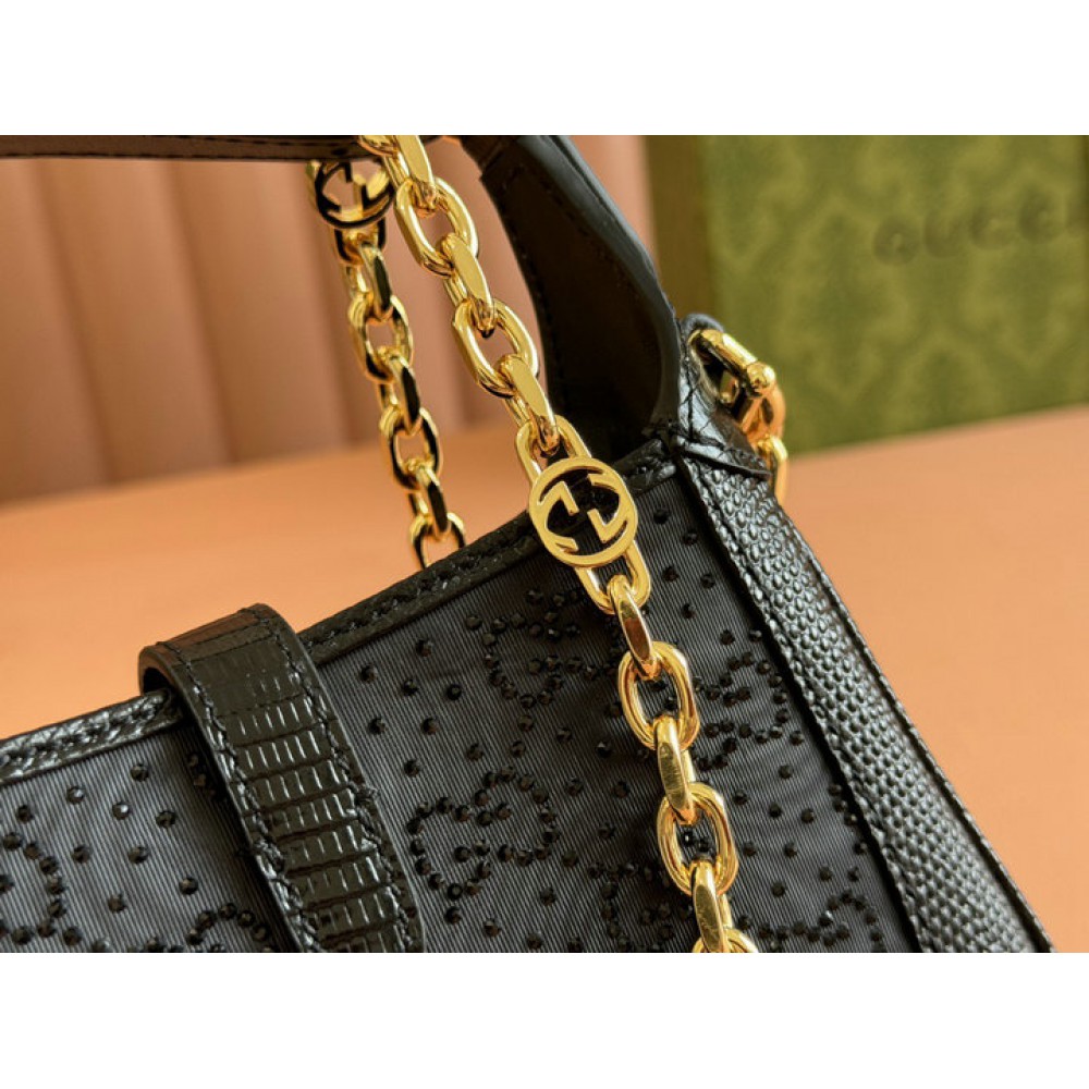 Gucci Jackie 1961 GG crystal mini bag 675799 19x13x3cm Bags