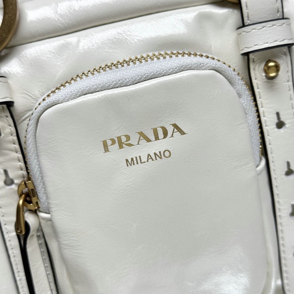 Prada Dangle medium leather top-handle bag 30x14x13.5cm Bags