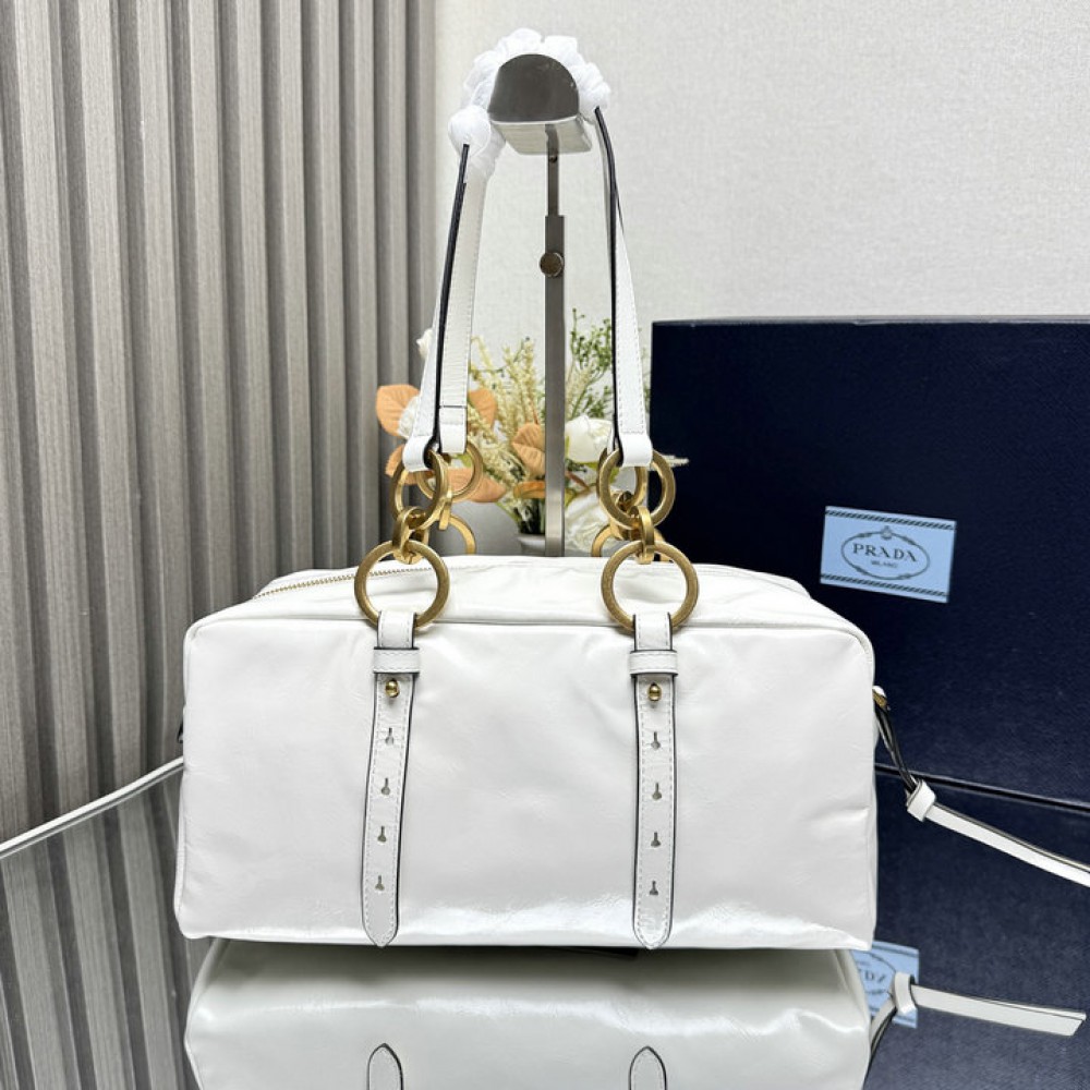 Prada Dangle medium leather top-handle bag 30x14x13.5cm Bags