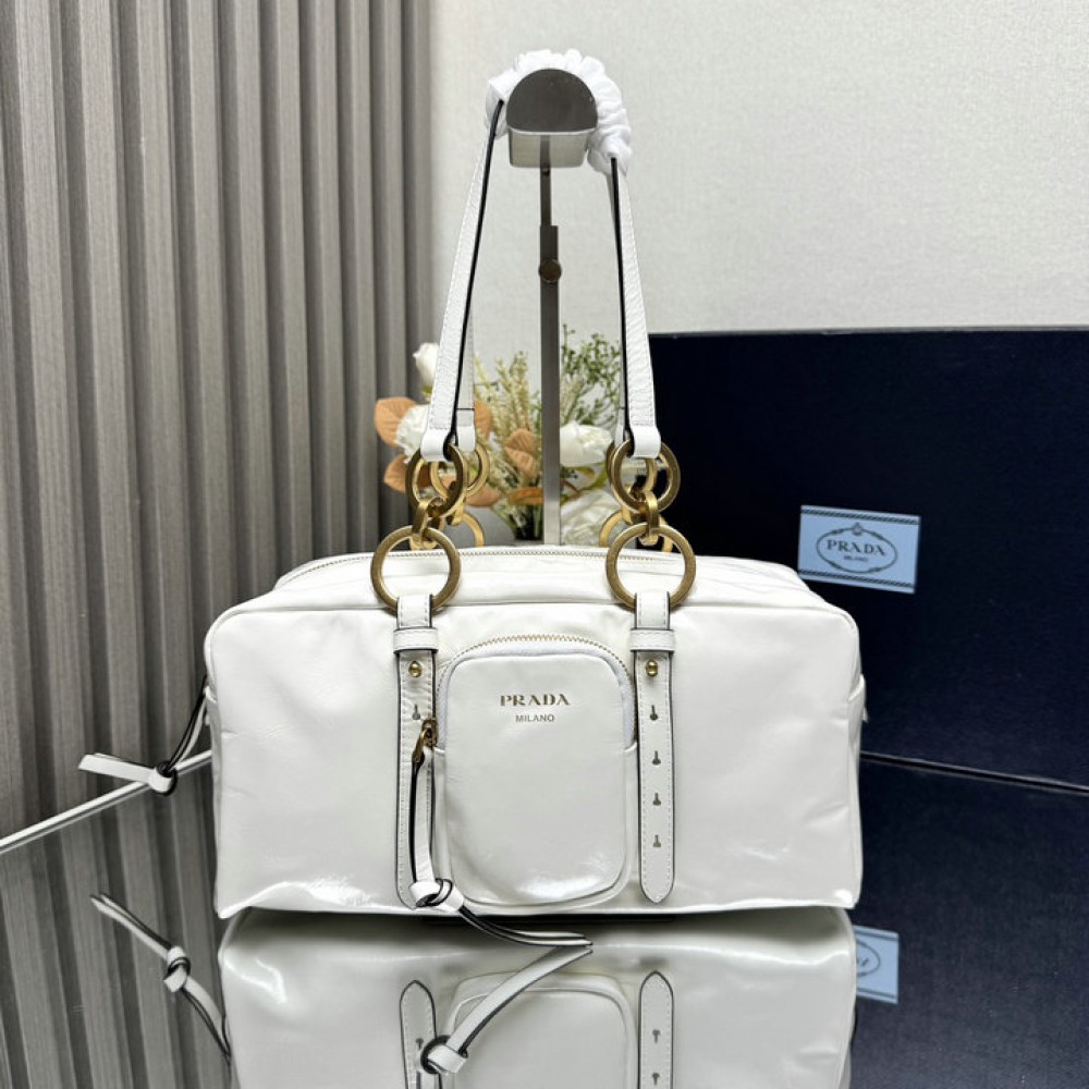 Prada Dangle medium leather top-handle bag 30x14x13.5cm Bags