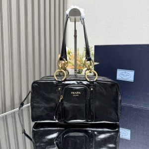 Prada Dangle medium leather top-handle bag 30x14x13.5cm Bags