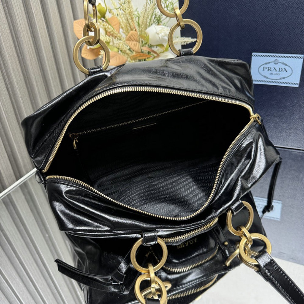 Prada Dangle medium leather top-handle bag 30x14x13.5cm Bags