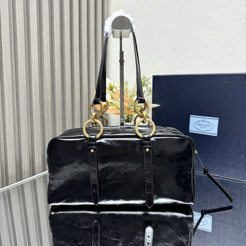 Prada Dangle medium leather top-handle bag 30x14x13.5cm Bags