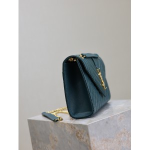 Ysl envelope medium in quilted grain de poudre embossed leather 24x17.5x6cm Bags