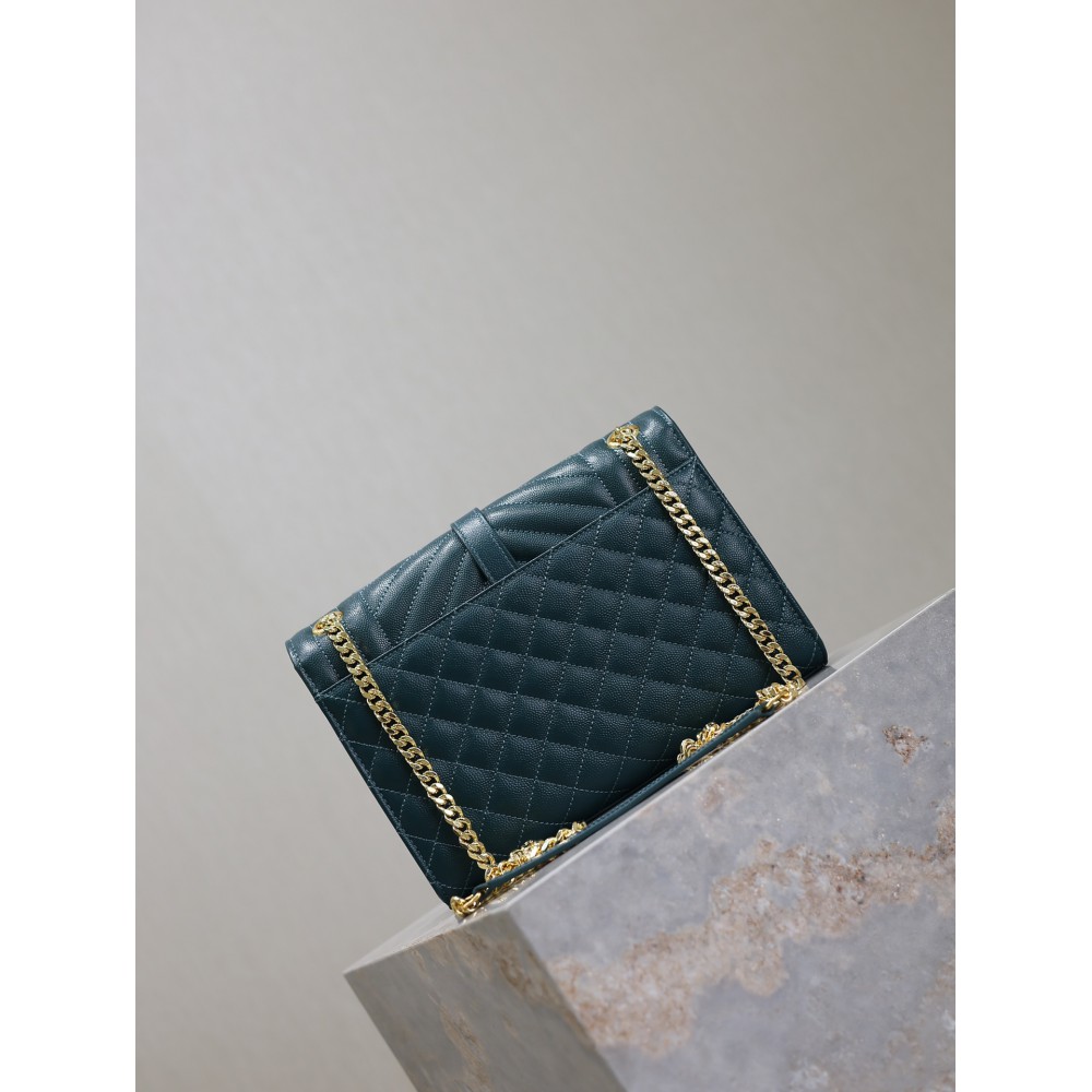 Ysl envelope medium in quilted grain de poudre embossed leather 24x17.5x6cm Bags