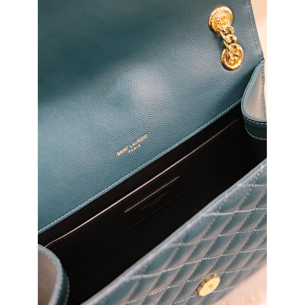 Ysl envelope medium in quilted grain de poudre embossed leather 24x17.5x6cm Bags