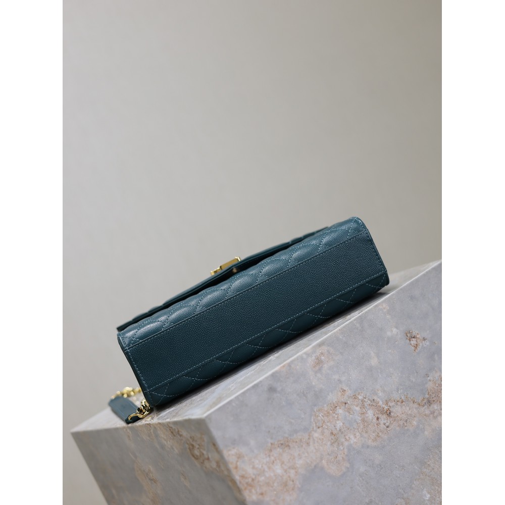 Ysl envelope medium in quilted grain de poudre embossed leather 24x17.5x6cm Bags