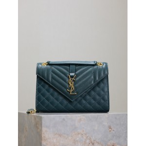 Ysl envelope medium in quilted grain de poudre embossed leather 24x17.5x6cm Bags