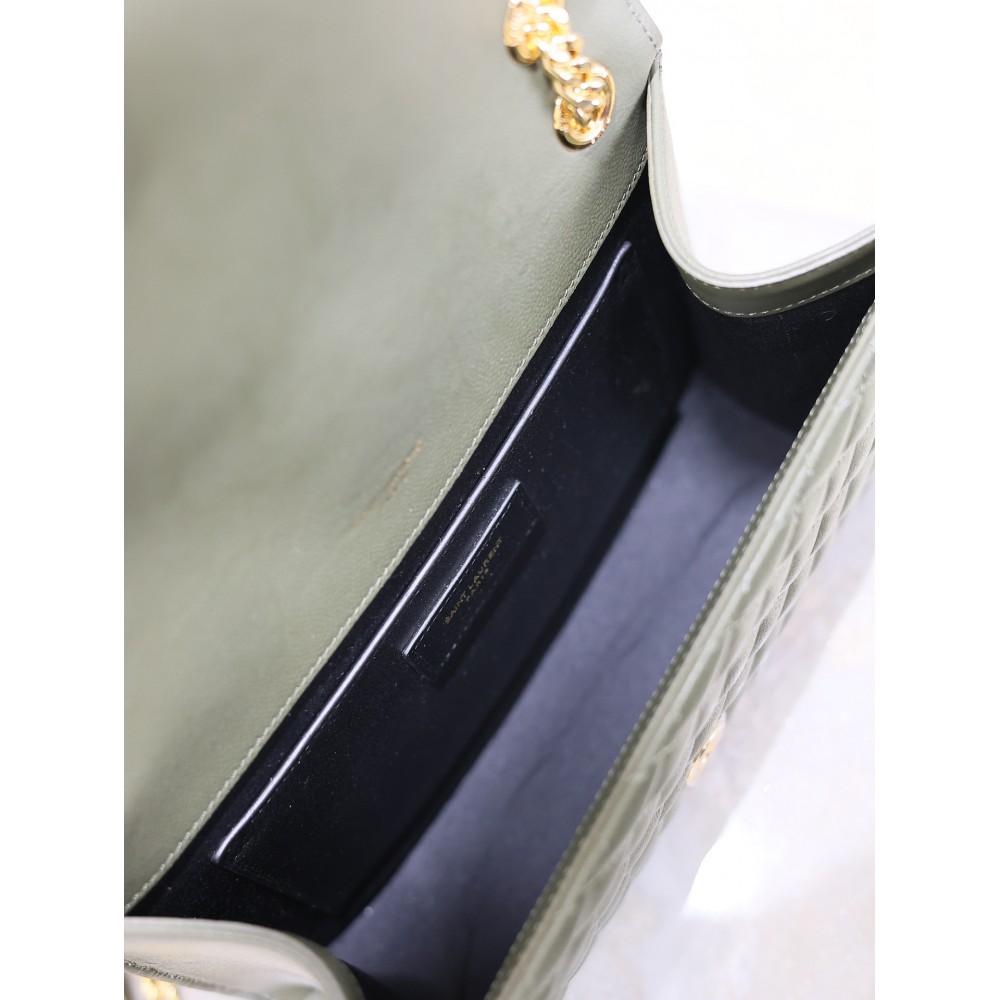 Ysl envelope medium in quilted grain de poudre embossed leather 24x17.5x6cm Bags