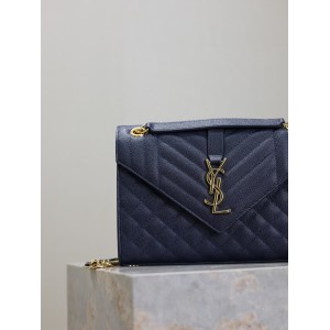 Ysl envelope medium in quilted grain de poudre embossed leather 24x17.5x6cm Bags