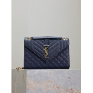 Ysl envelope medium in quilted grain de poudre embossed leather 24x17.5x6cm Bags