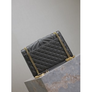 Ysl envelope medium in quilted grain de poudre embossed leather 24x17.5x6cm Bags