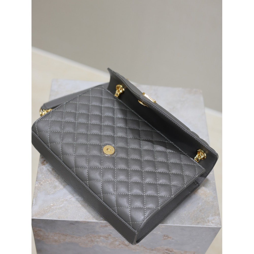 Ysl envelope medium in quilted grain de poudre embossed leather 24x17.5x6cm Bags