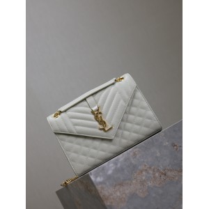 Ysl envelope medium in quilted grain de poudre embossed leather 24x17.5x6cm Bags