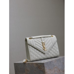 Ysl envelope medium in quilted grain de poudre embossed leather 24x17.5x6cm Bags