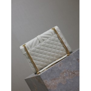 Ysl envelope medium in quilted grain de poudre embossed leather 24x17.5x6cm Bags