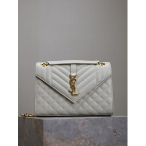 Ysl envelope medium in quilted grain de poudre embossed leather 24x17.5x6cm Bags