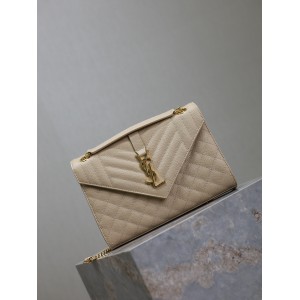 Ysl envelope medium in quilted grain de poudre embossed leather 24x17.5x6cm Bags