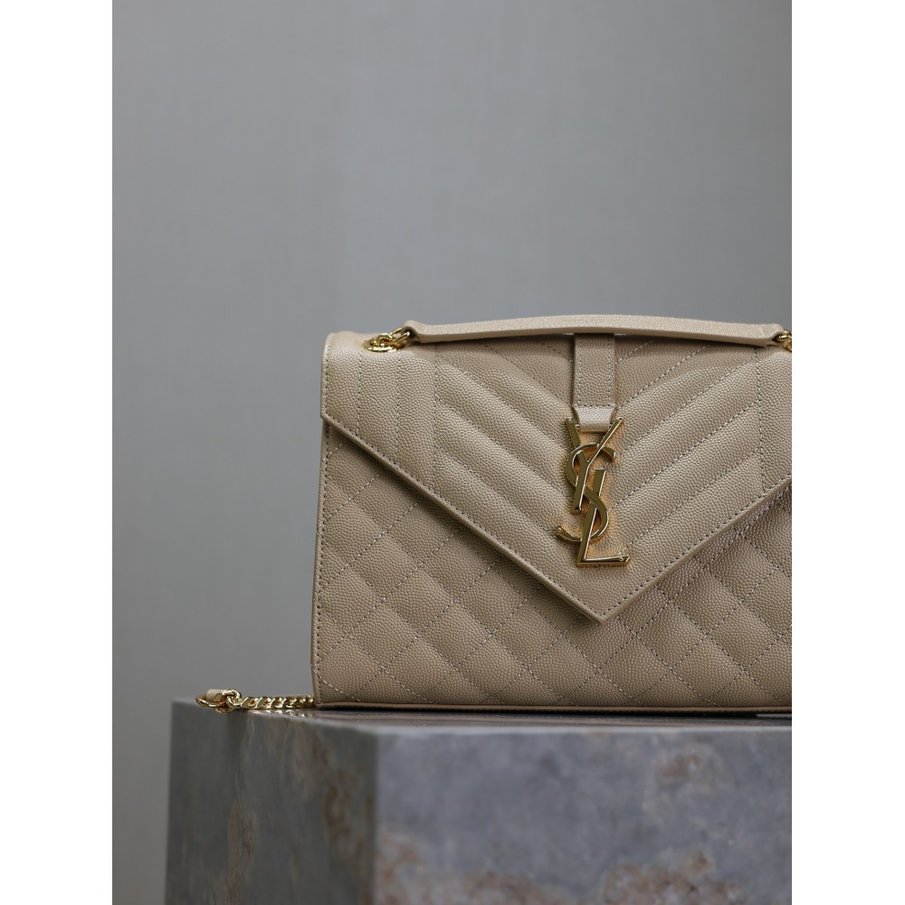 Ysl envelope medium in quilted grain de poudre embossed leather 24x17.5x6cm Bags