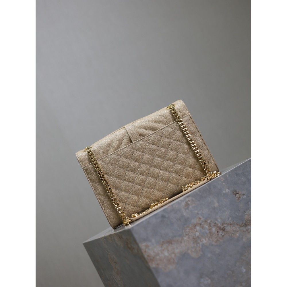 Ysl envelope medium in quilted grain de poudre embossed leather 24x17.5x6cm Bags