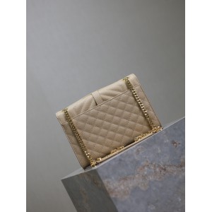 Ysl envelope medium in quilted grain de poudre embossed leather 24x17.5x6cm Bags