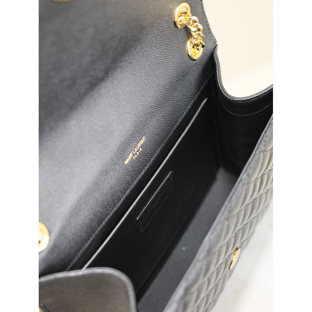 Ysl envelope medium in quilted grain de poudre embossed leather 24x17.5x6cm Bags