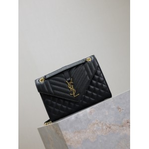 Ysl envelope medium in quilted grain de poudre embossed leather 24x17.5x6cm Bags
