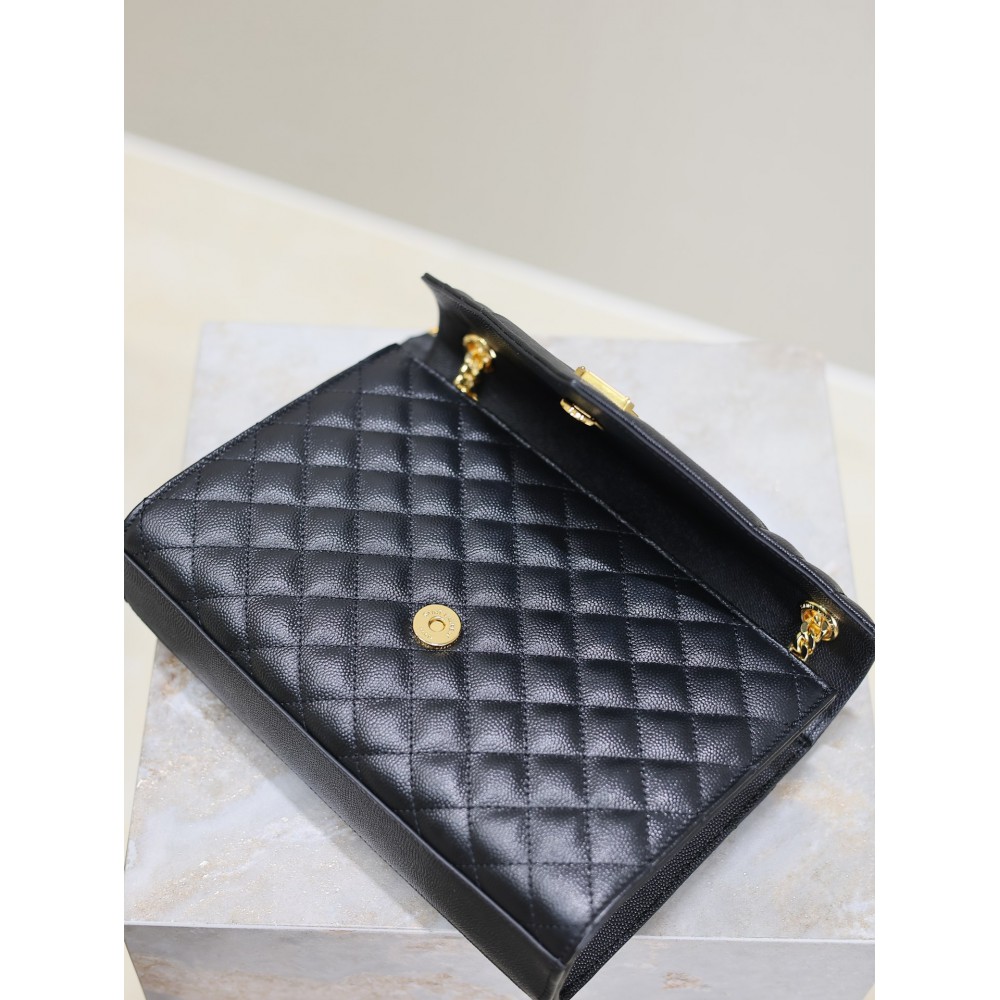 Ysl envelope medium in quilted grain de poudre embossed leather 24x17.5x6cm Bags