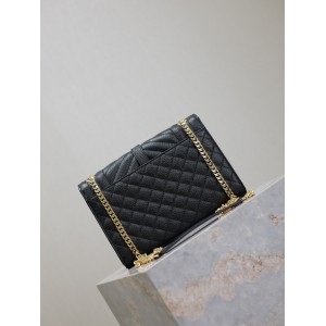 Ysl envelope medium in quilted grain de poudre embossed leather 24x17.5x6cm Bags