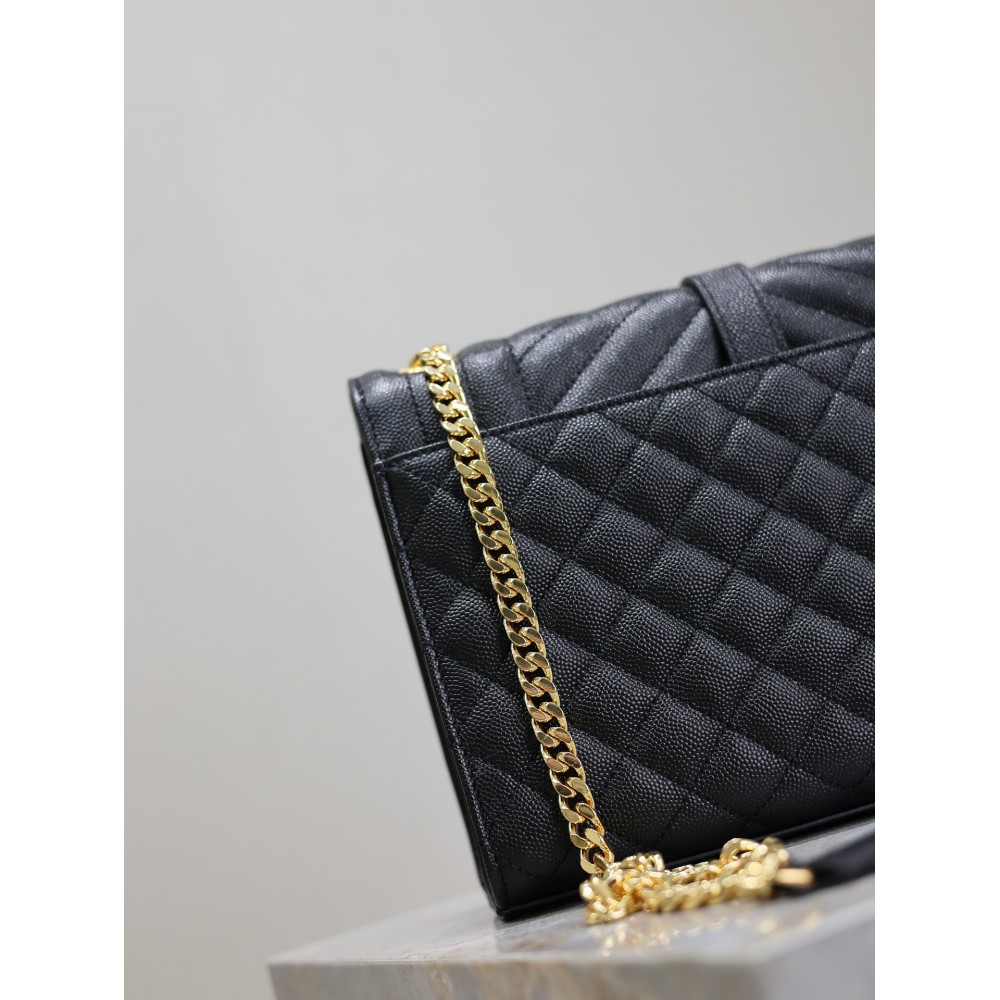 Ysl envelope medium in quilted grain de poudre embossed leather 24x17.5x6cm Bags