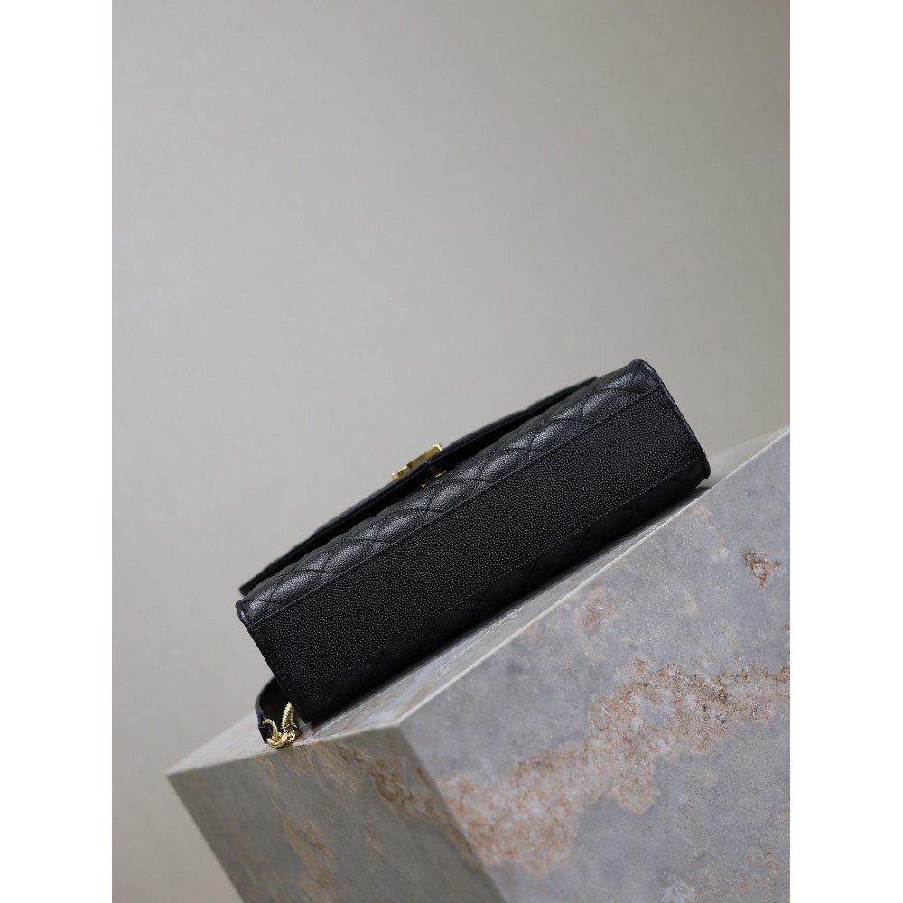 Ysl envelope medium in quilted grain de poudre embossed leather 24x17.5x6cm Bags