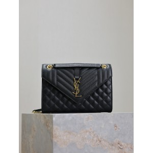 Ysl envelope medium in quilted grain de poudre embossed leather 24x17.5x6cm Bags