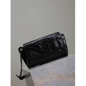 Ysl Crinkled Calfskin Matelasse Monogram Niki Body Bag 28x16x9cm Bags