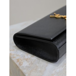 Ysl Kate classic clutch grained leather 27×12×4cm 